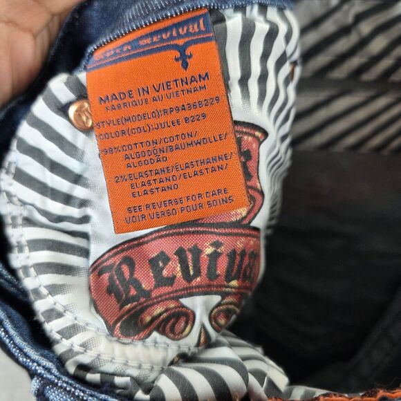 NWT Rock Revival Julee Boot Womens Jeans Stretch Blue Denim Size 31 - Picture 6 of 13